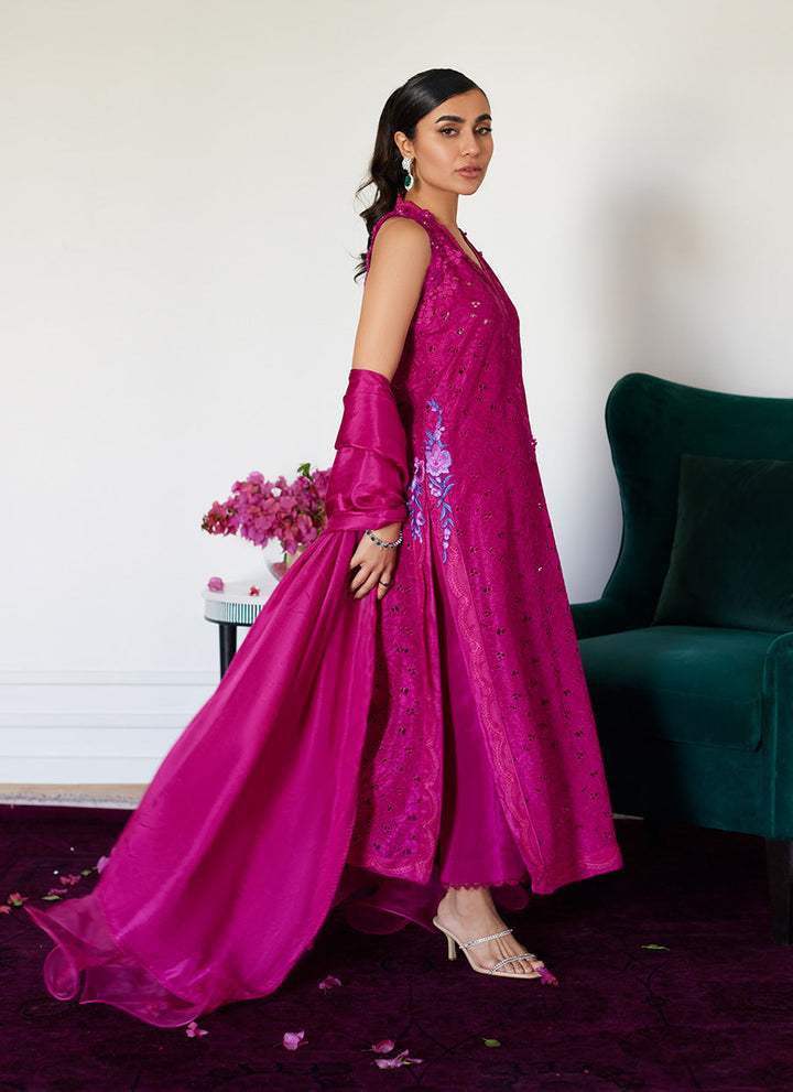 Farah Talib Aziz | Luna Eid Collection 24 | CLARIENE HOT PINK - Hoorain Designer Wear - Pakistani Ladies Branded Stitched Clothes in United Kingdom, United states, CA and Australia