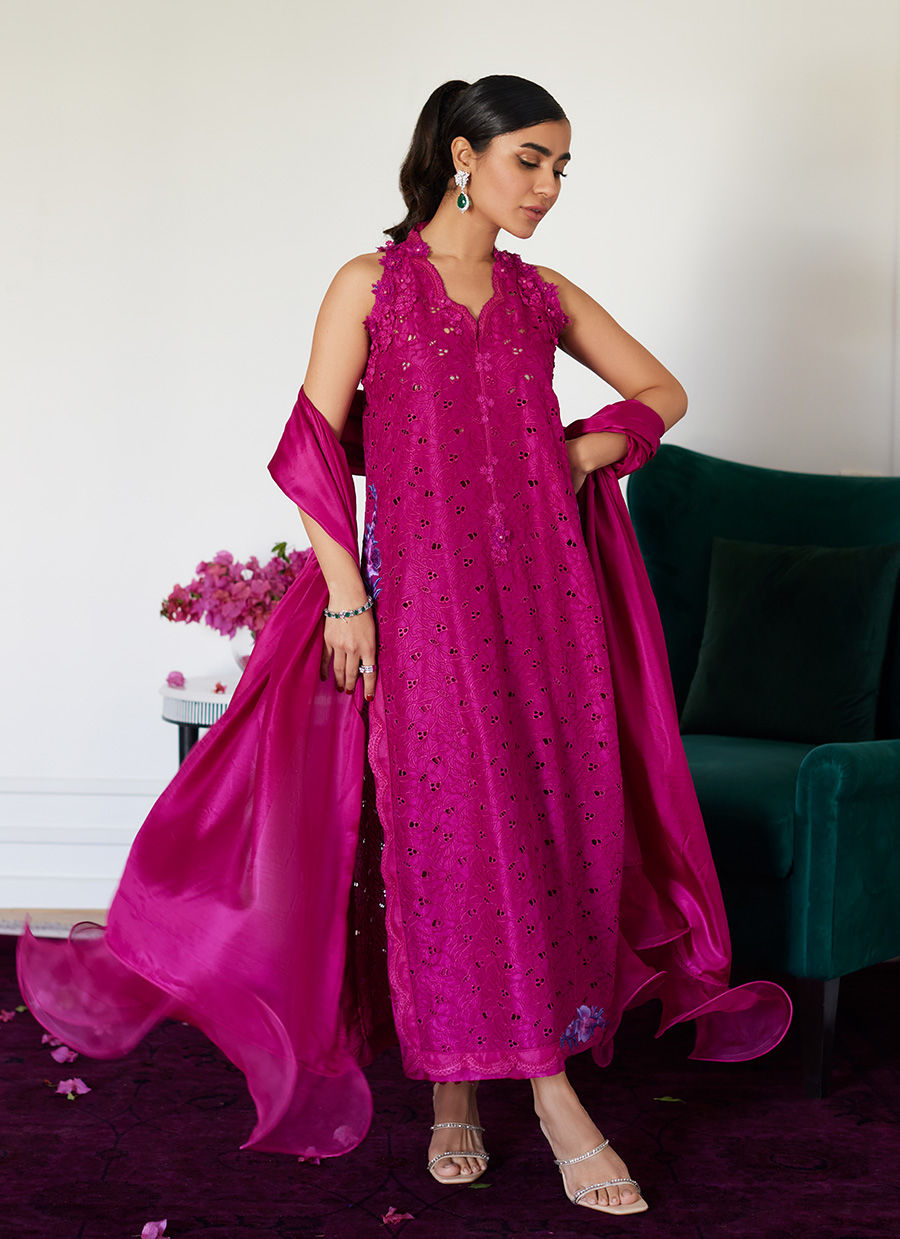 Farah Talib Aziz | Luna Eid Collection 24 | CLARIENE HOT PINK - Pakistani Clothes for women, in United Kingdom and United States