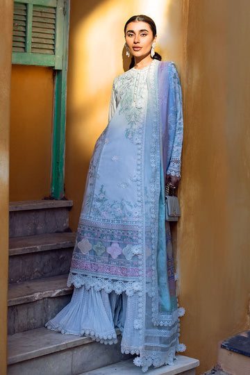 Ansab Jahangir | Zoha Luxury Lawn 25 | Petal Blue