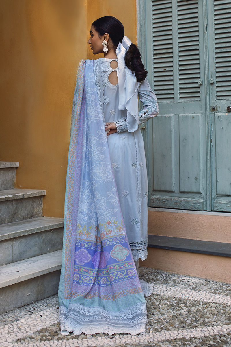 Ansab Jahangir | Zoha Luxury Lawn 25 | Petal Blue