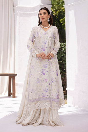 Ansab Jahangir | Digital Silk | Lila Shirt And Dupatta
