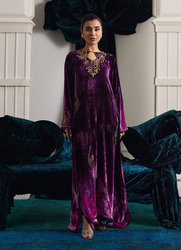 Farah Talib Aziz | Velvets The After Party | NIA OMBRE VELVET KAFTAN