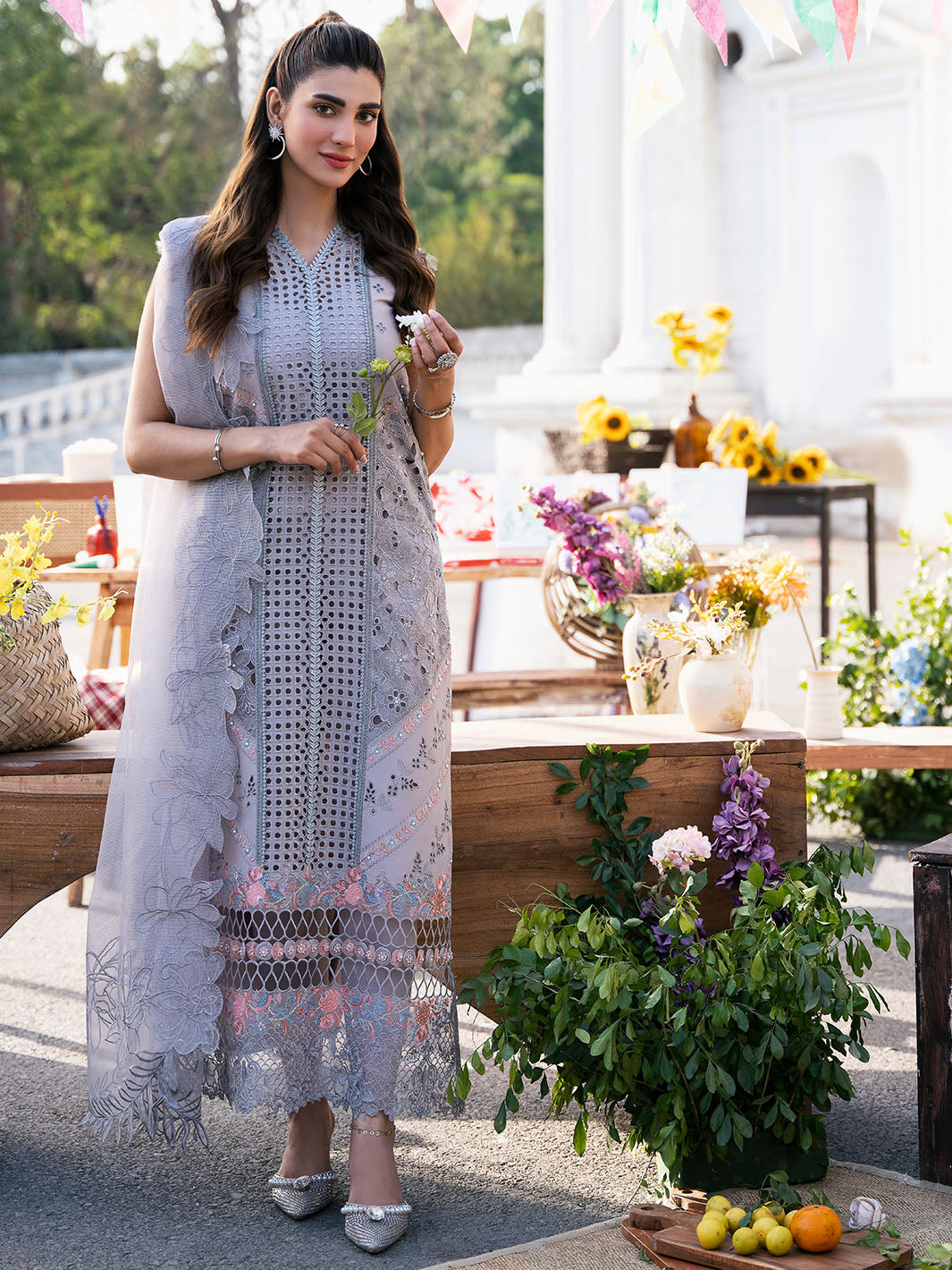 Bin Ilyas | Clara Embroidered Lawn 24 | 215 - B - Pakistani Clothes for women, in United Kingdom and United States