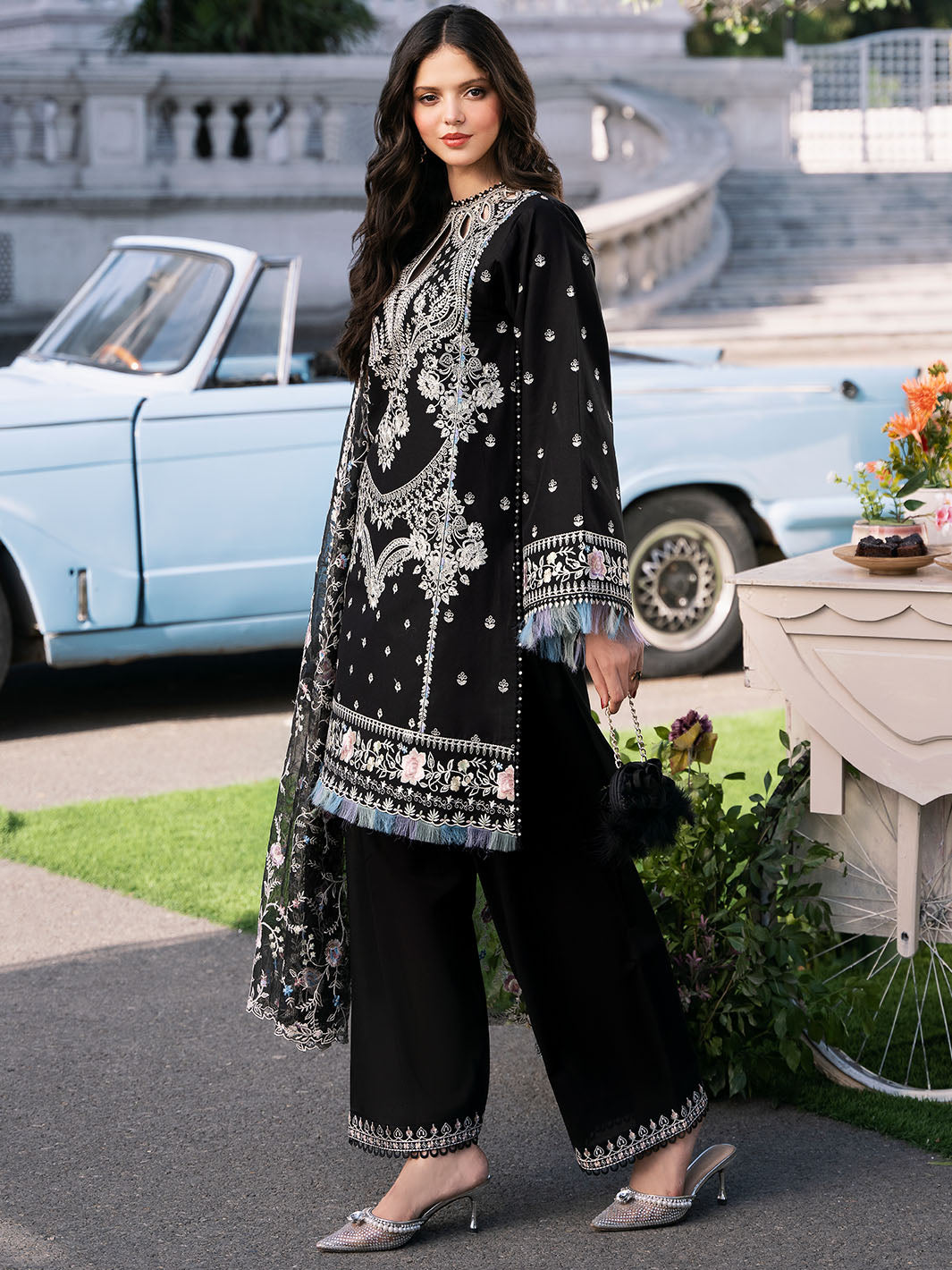 Bin Ilyas | Clara Embroidered Lawn 24 | 214 - A - Pakistani Clothes for women, in United Kingdom and United States