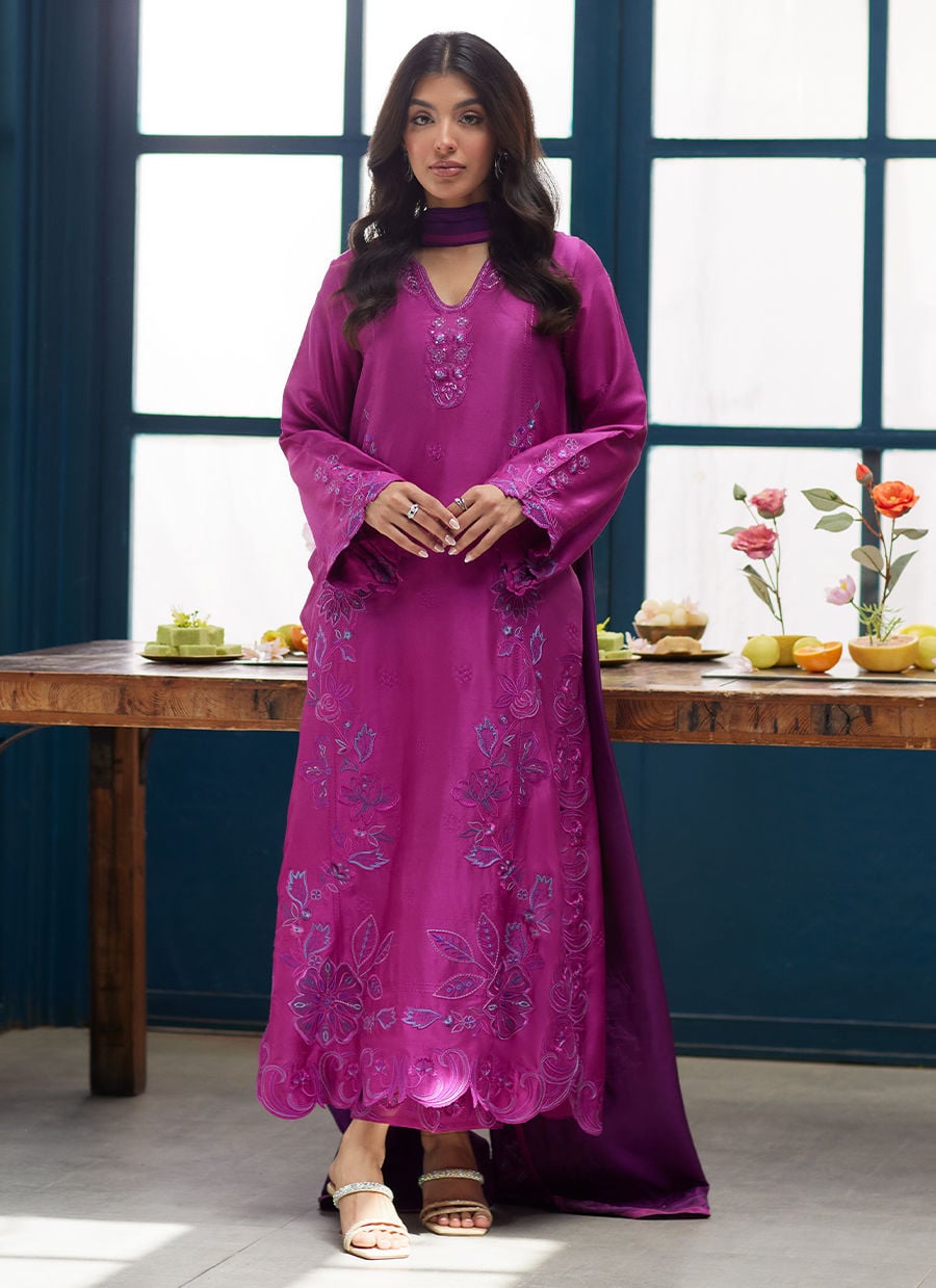 farah talib aziz purple dress Ellie Lavender Kalidaar and dupatta