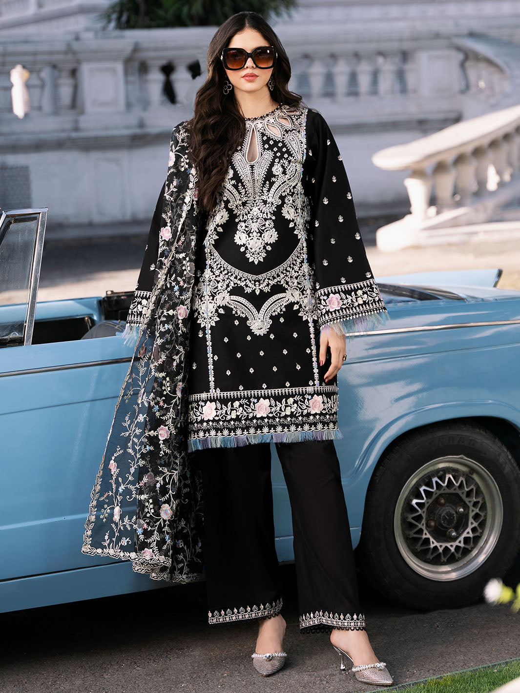 Bin Ilyas | Clara Embroidered Lawn 24 | 214 - A - Pakistani Clothes for women, in United Kingdom and United States