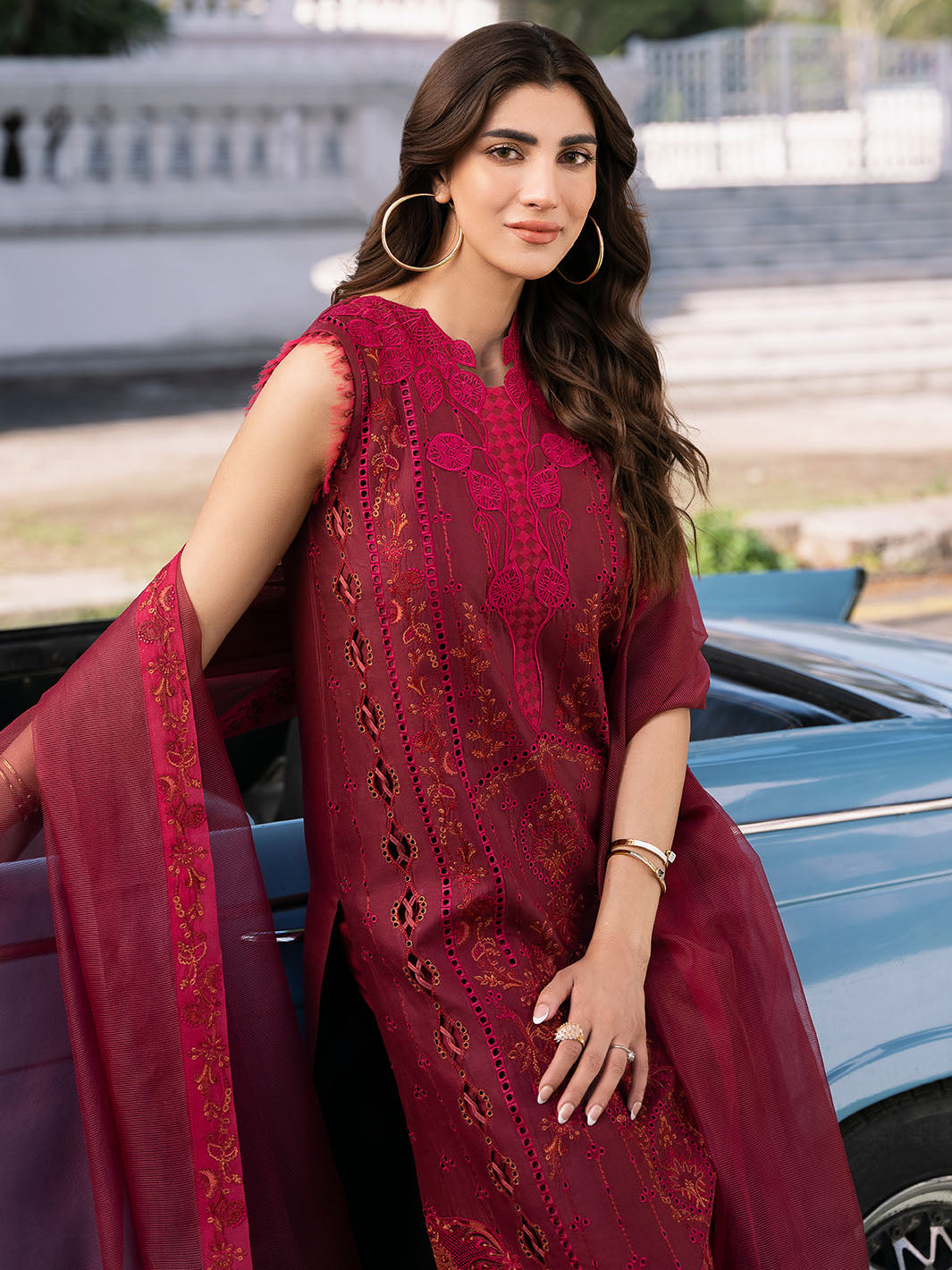 Bin Ilyas | Clara Embroidered Lawn 24 | 211 - B - Pakistani Clothes for women, in United Kingdom and United States