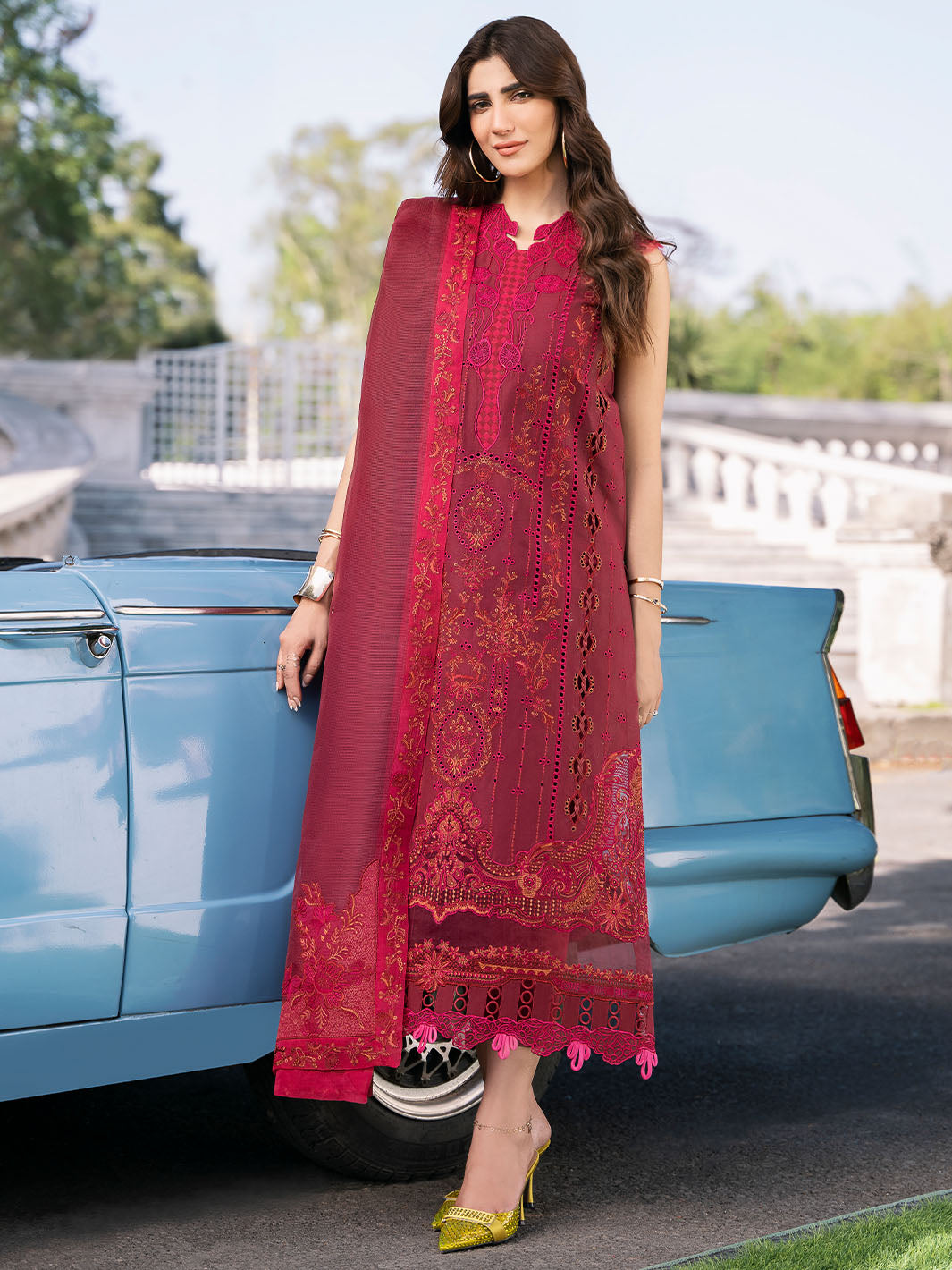 Bin Ilyas | Clara Embroidered Lawn 24 | 211 - B - Pakistani Clothes for women, in United Kingdom and United States