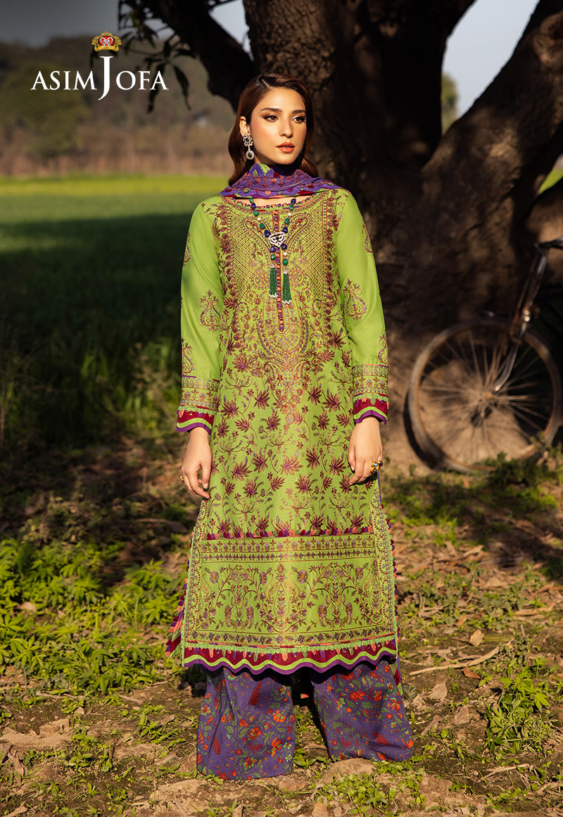 green emerald velvet dress Beautiful Chiffon Dress by Asim Jofa in Tea Pink and Mint Green Color  Model# C 858  Nameera by Farooq