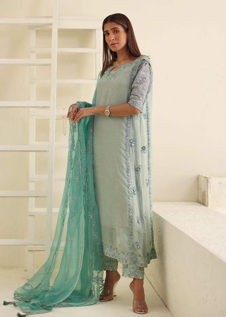 Umsha | Luxury Pret | MISTY SKY BLUE - Pakistani Clothes for women, in United Kingdom and United States