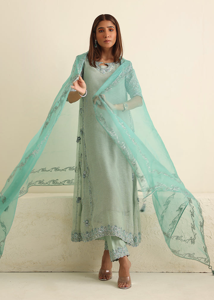 Umsha | Luxury Pret | MISTY SKY BLUE - Pakistani Clothes for women, in United Kingdom and United States