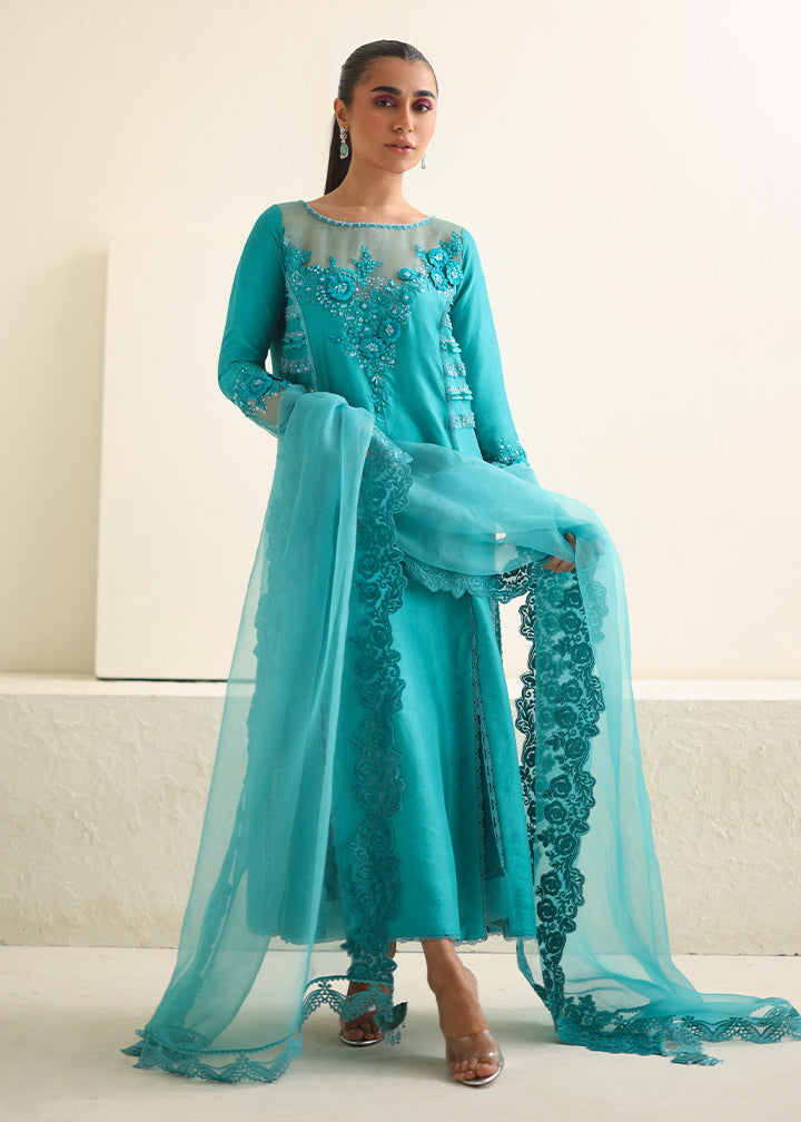 Umsha | Luxury Pret | CARIBBEAN TURQUOISE - Pakistani Clothes for women, in United Kingdom and United States