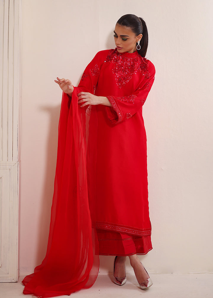 Umsha | Luxury Pret | RAVISIHING SCARLET - Pakistani Clothes for women, in United Kingdom and United States