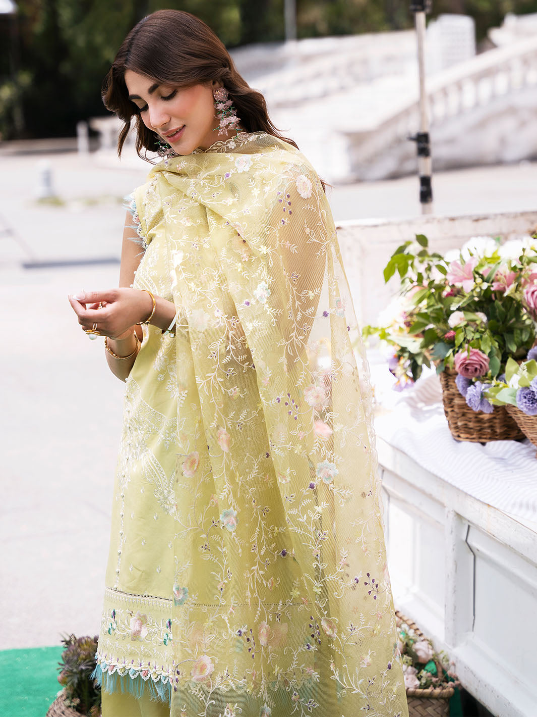 Bin Ilyas | Clara Embroidered Lawn 24 | 214 - B - Pakistani Clothes for women, in United Kingdom and United States