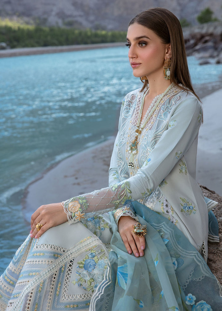 Crimson | Lawn 2024 | Forget Me Not - Ice Blue - Pakistani Clothes for women, in United Kingdom and United States