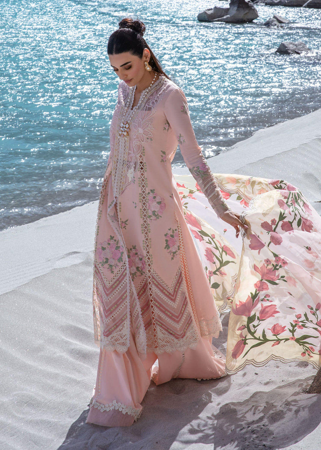 Crimson | Lawn 2024 | Forget Me Not - Sorbet Pink - Pakistani Clothes for women, in United Kingdom and United States