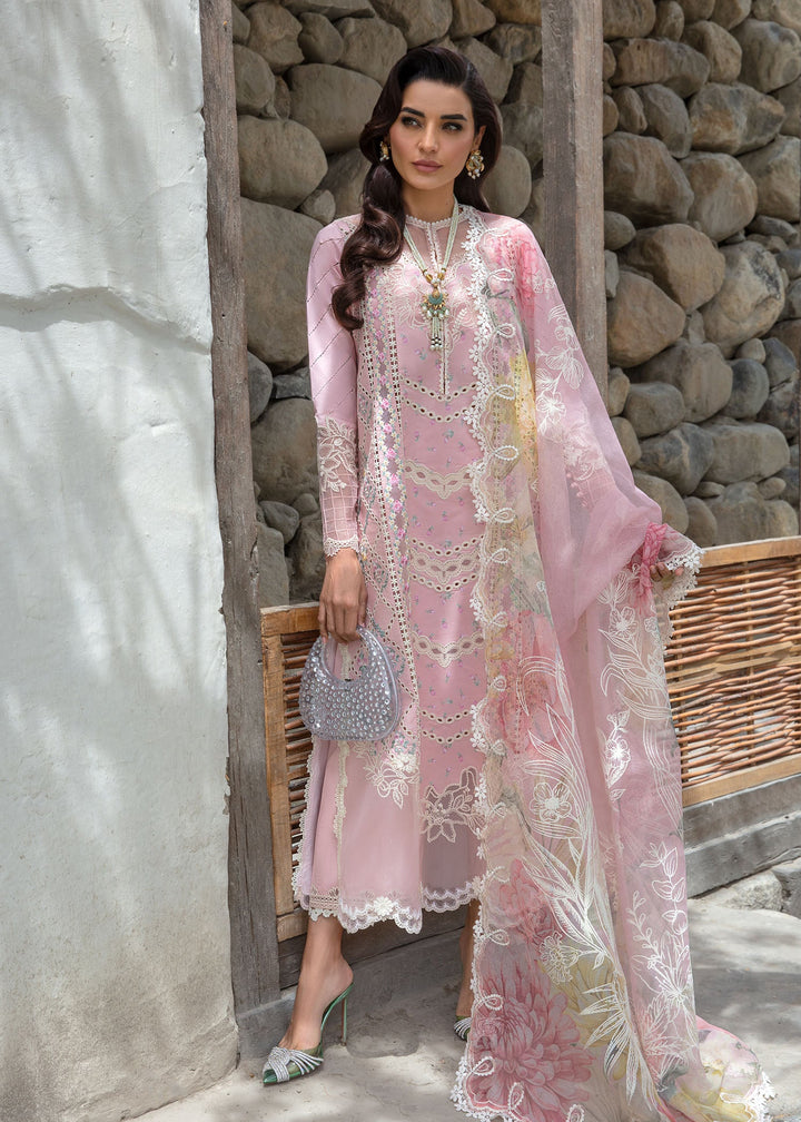 Crimson | Lawn 2024 | A Floral Mesh - Rose Pink - Pakistani Clothes for women, in United Kingdom and United States