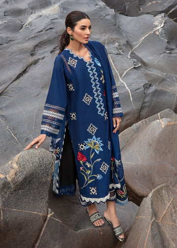 Crimson | Lawn 2024 | Into The Wild - Midnight Blue - Pakistani Clothes for women, in United Kingdom and United States