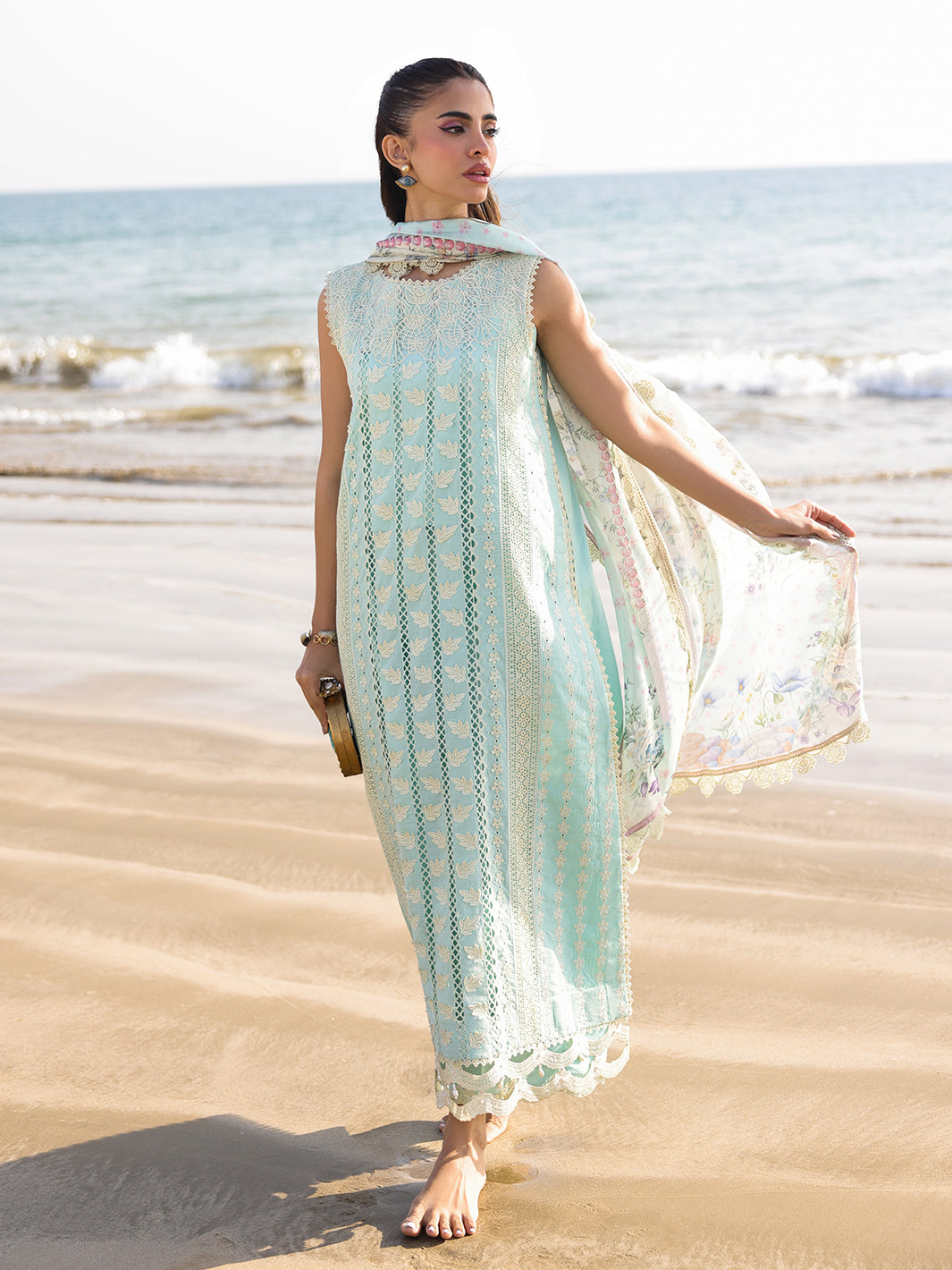 Faiza Faisal | Marine Luxury Lawn 25 | AINE