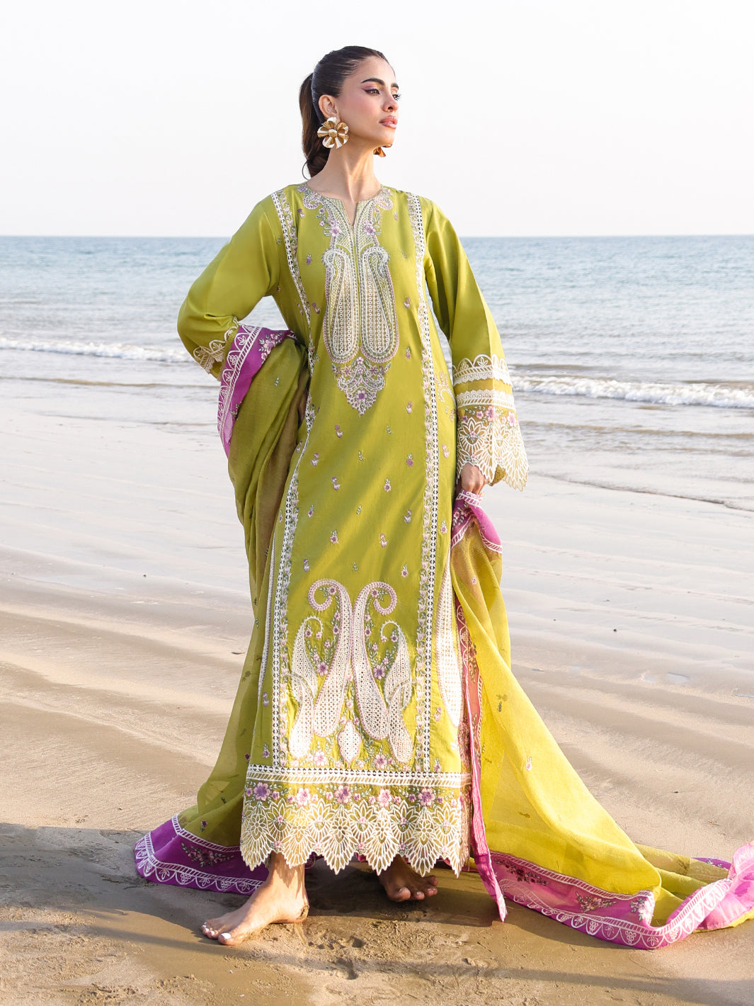 Faiza Faisal | Marine Luxury Lawn 25 | HINA