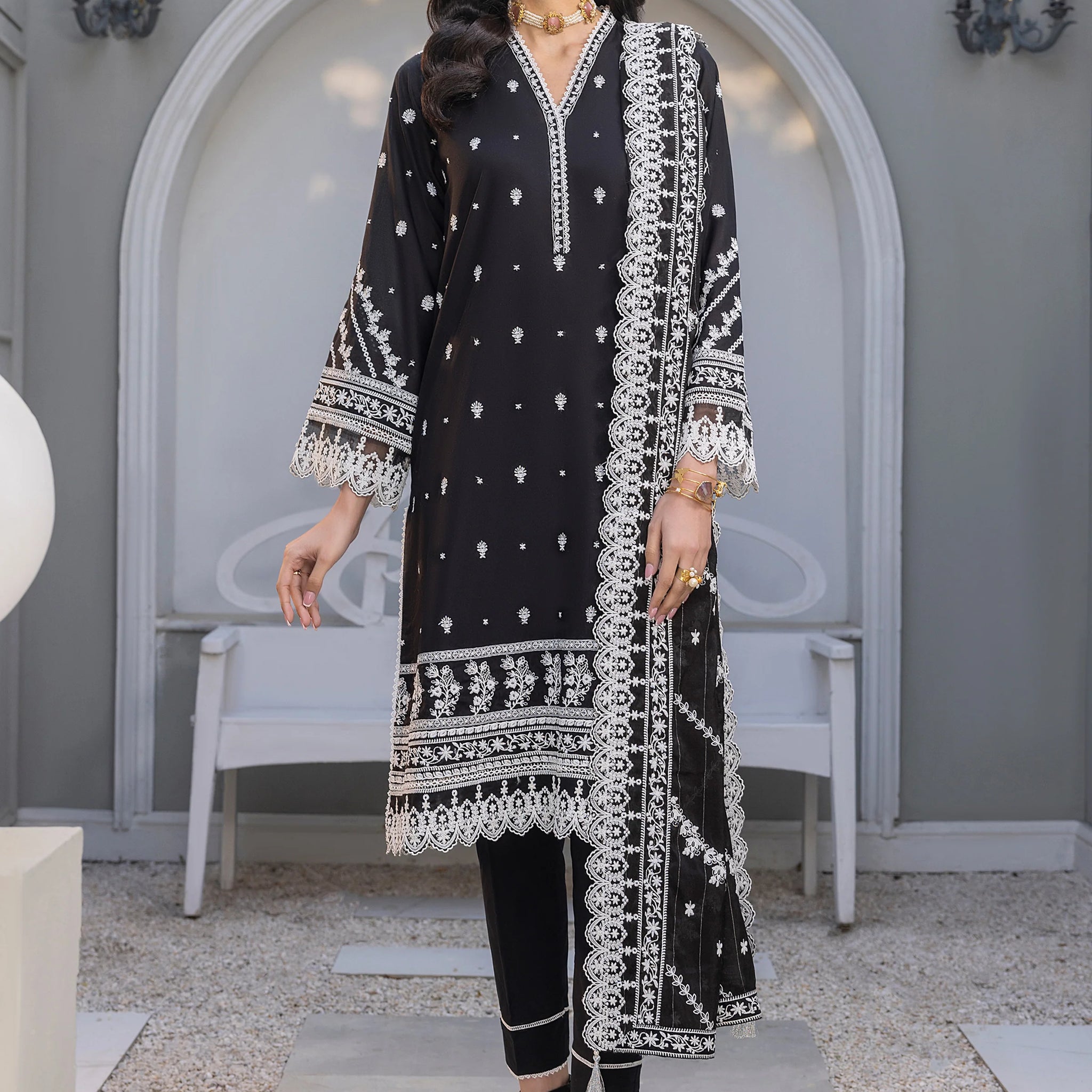 LSM | Embroidered Collection | 01 - Pakistani Clothes for women, in United Kingdom and United States