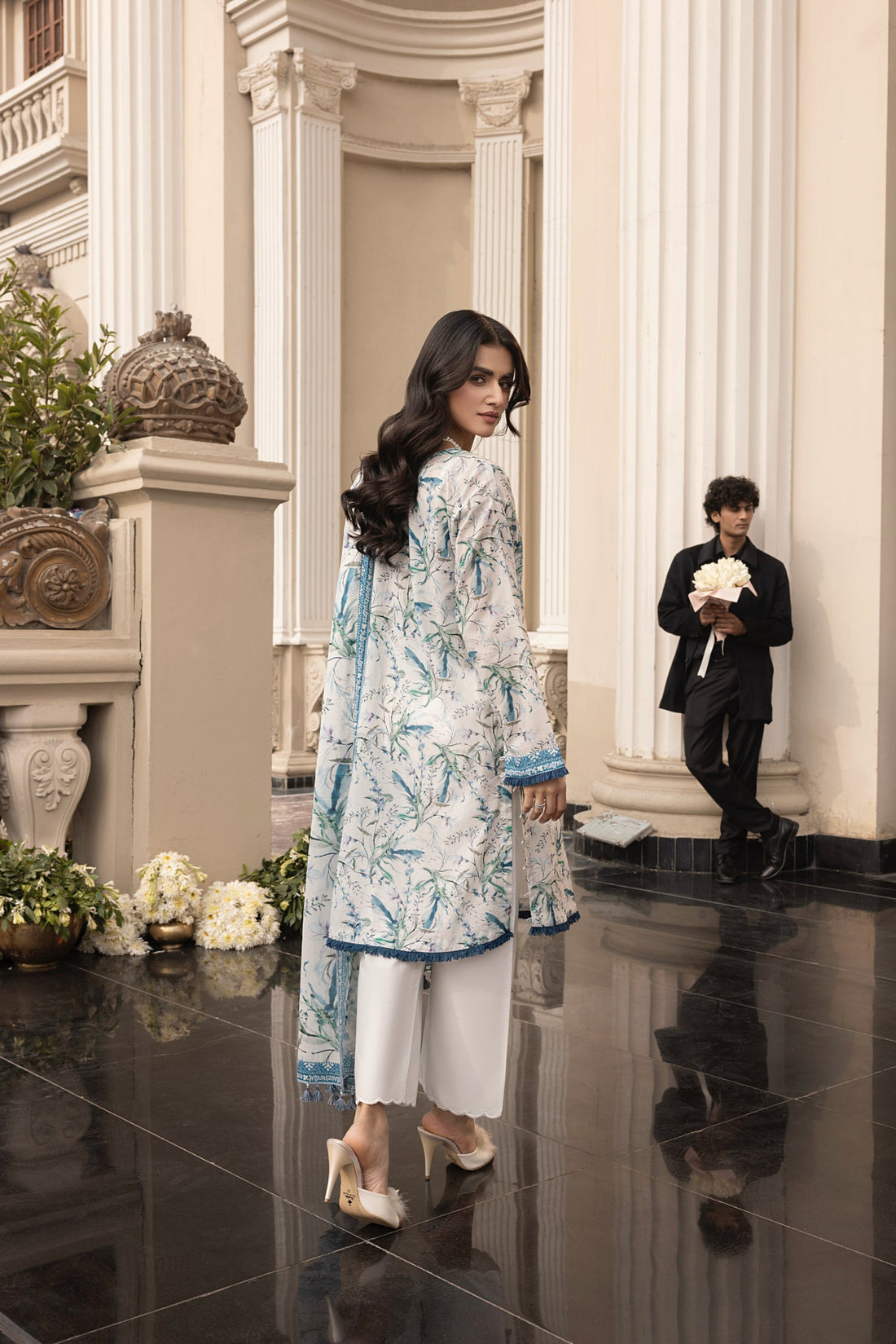 LSM | Embroidered and Printed Lawn | LG-MM-0261