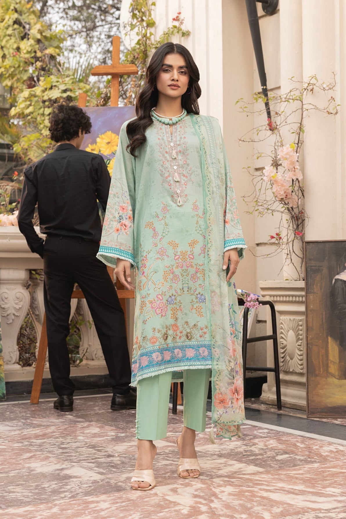 LSM | Embroidered and Printed Lawn | LG-MM-0300