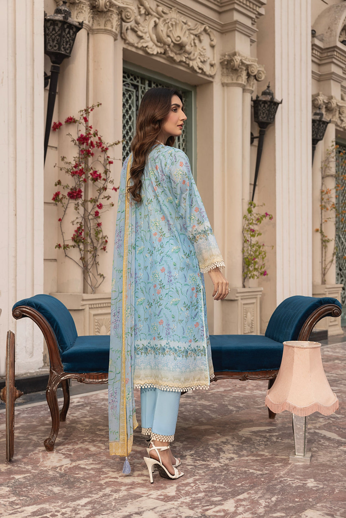 LSM | Embroidered and Printed Lawn | LG-MM-0307