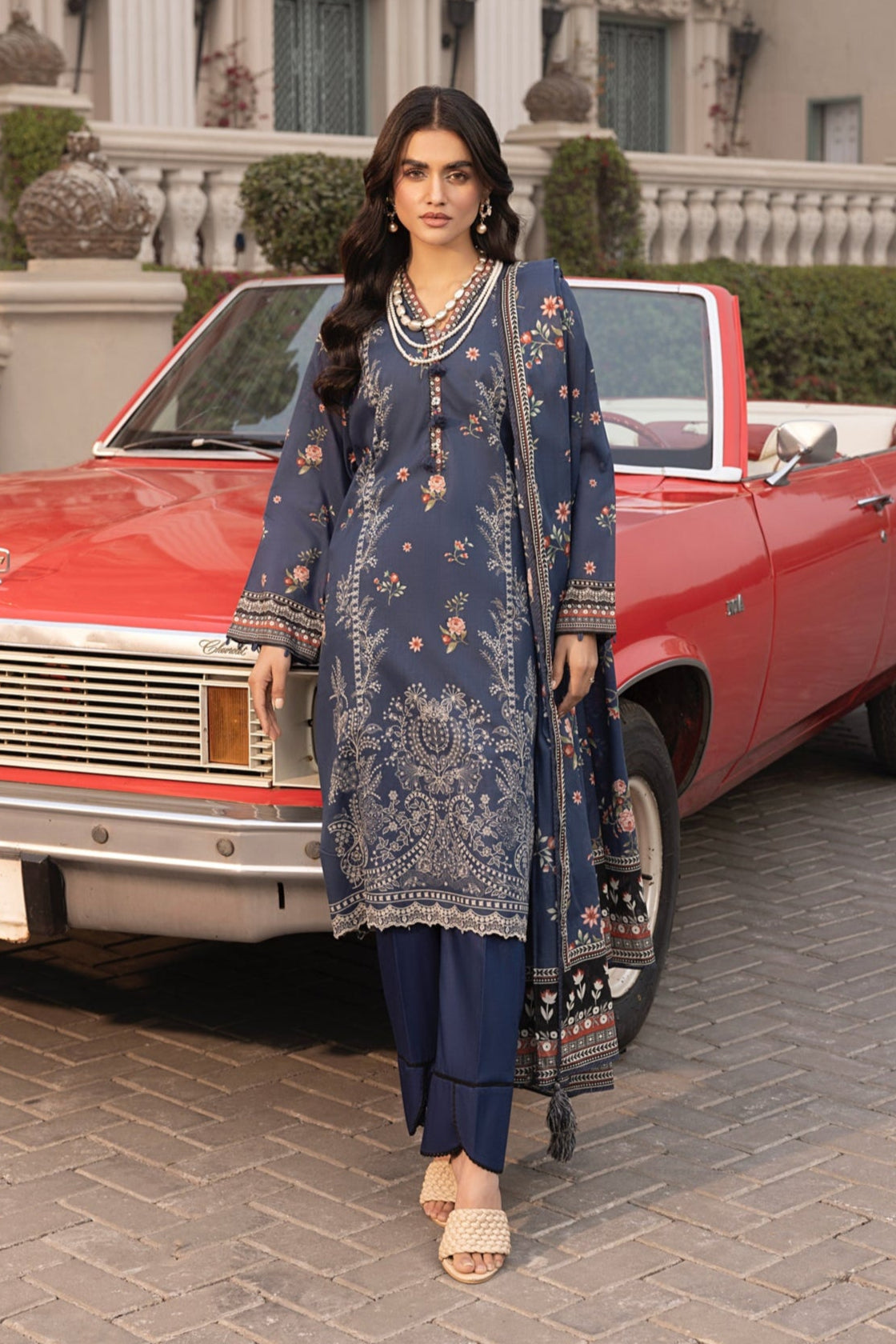 LSM | Embroidered and Printed Lawn | LG-MM-0262