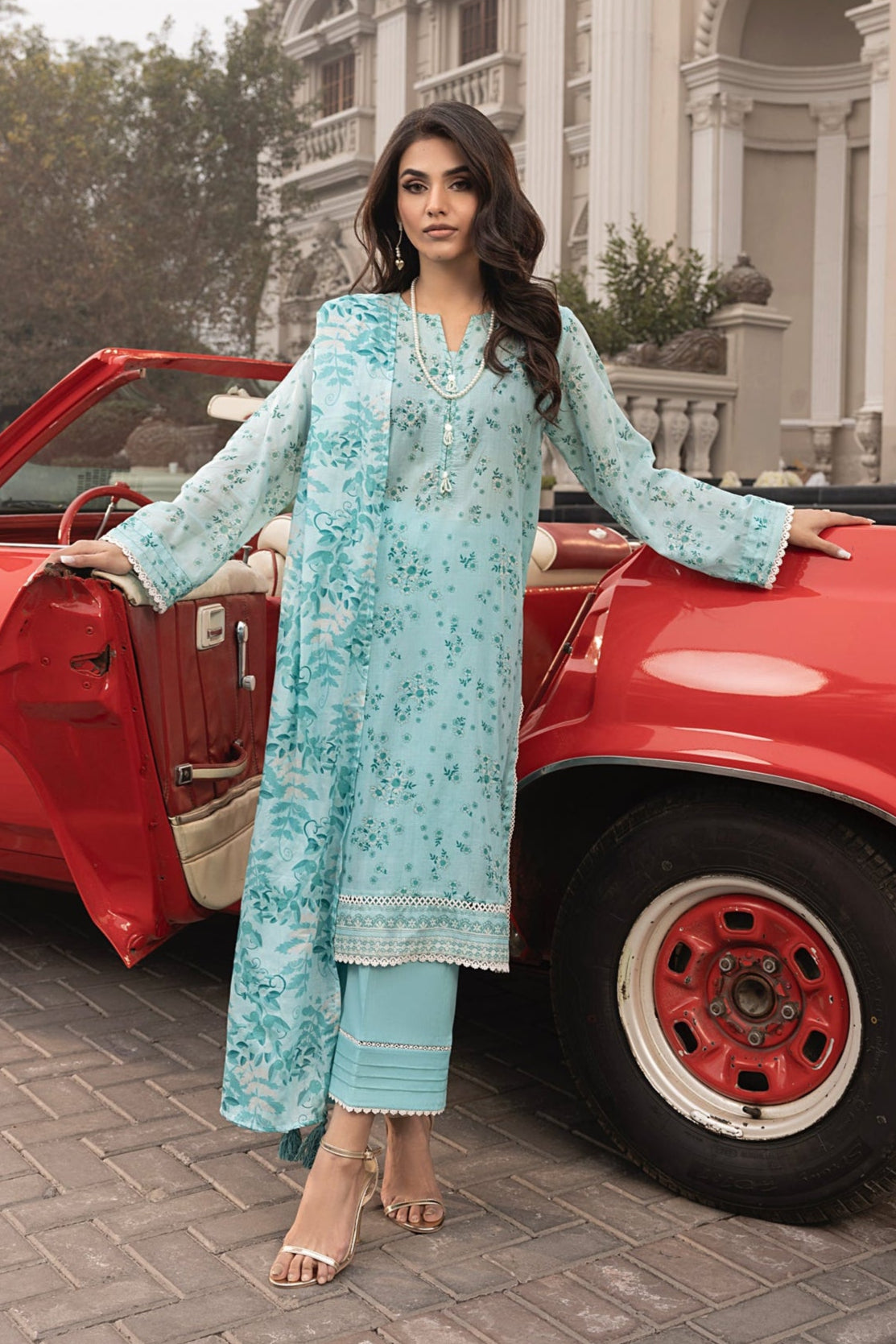 LSM | Embroidered and Printed Lawn | LG-MM-0263