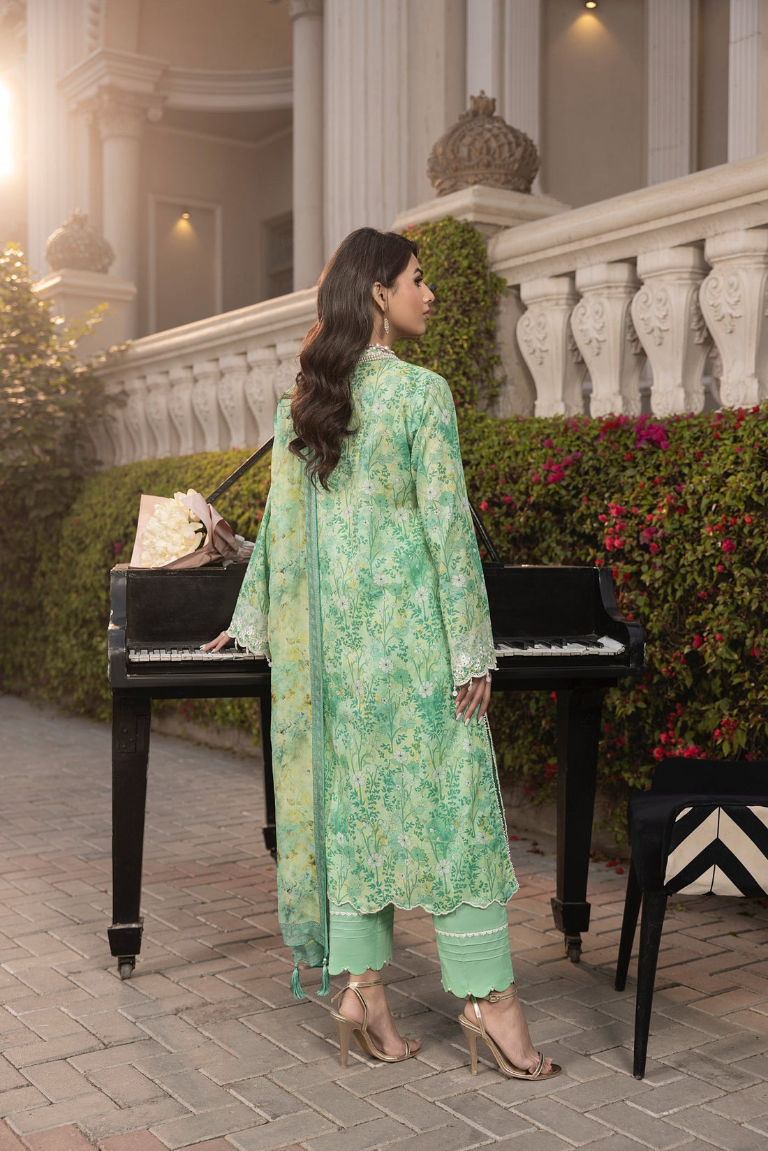 LSM | Embroidered and Printed Lawn | LG-MM-0255