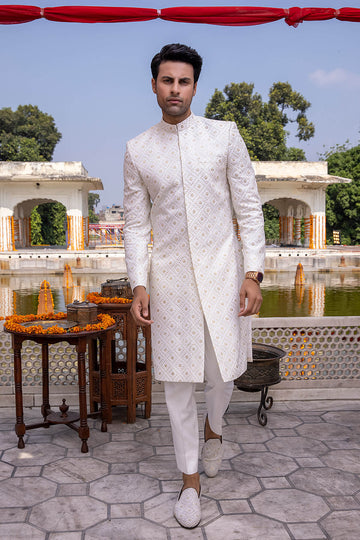 Pakistani Menswear | Mina Kashif | Sherwani D-07