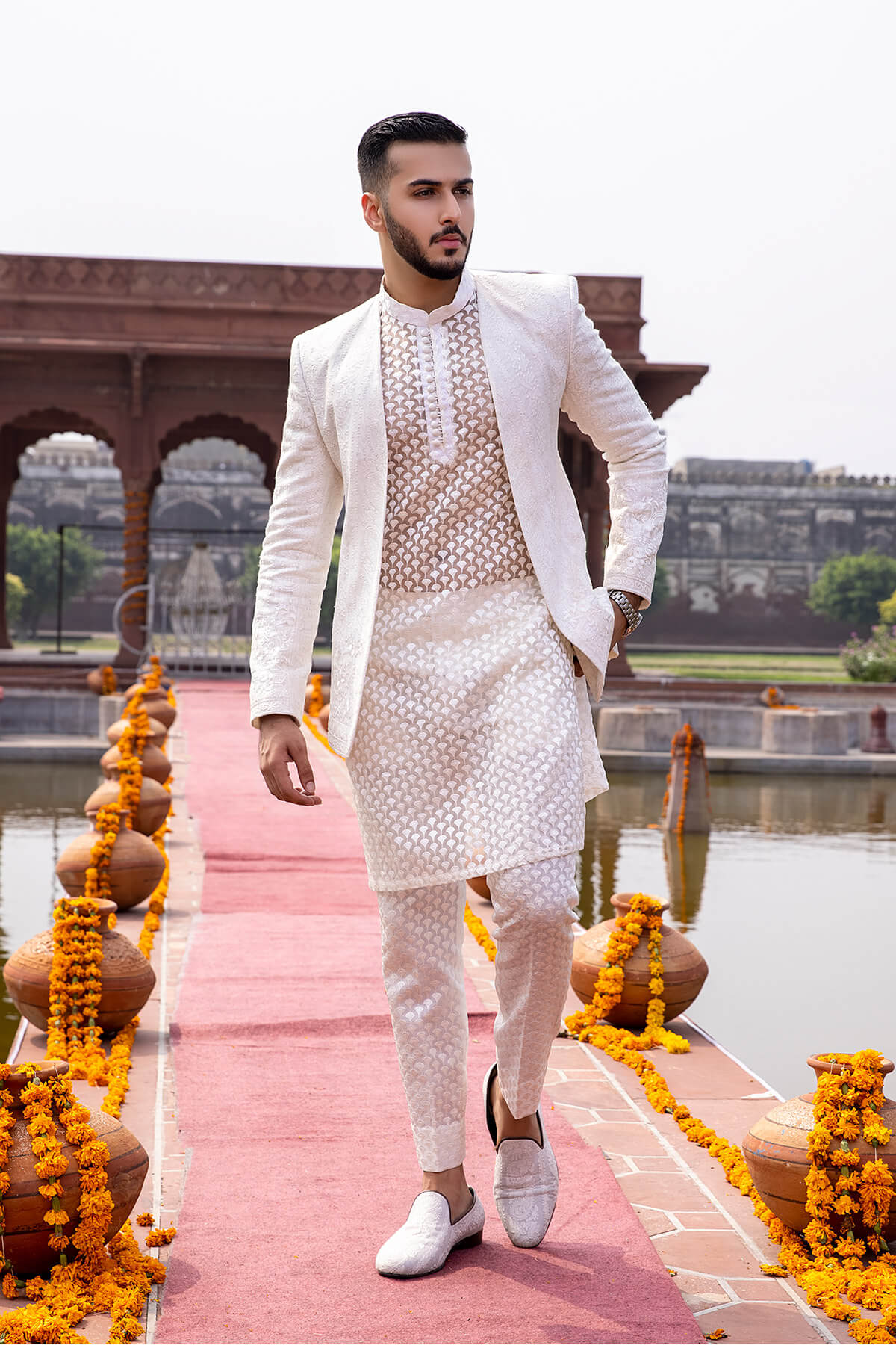 Pakistani Menswear | Mina Kashif | Sherwani D-23