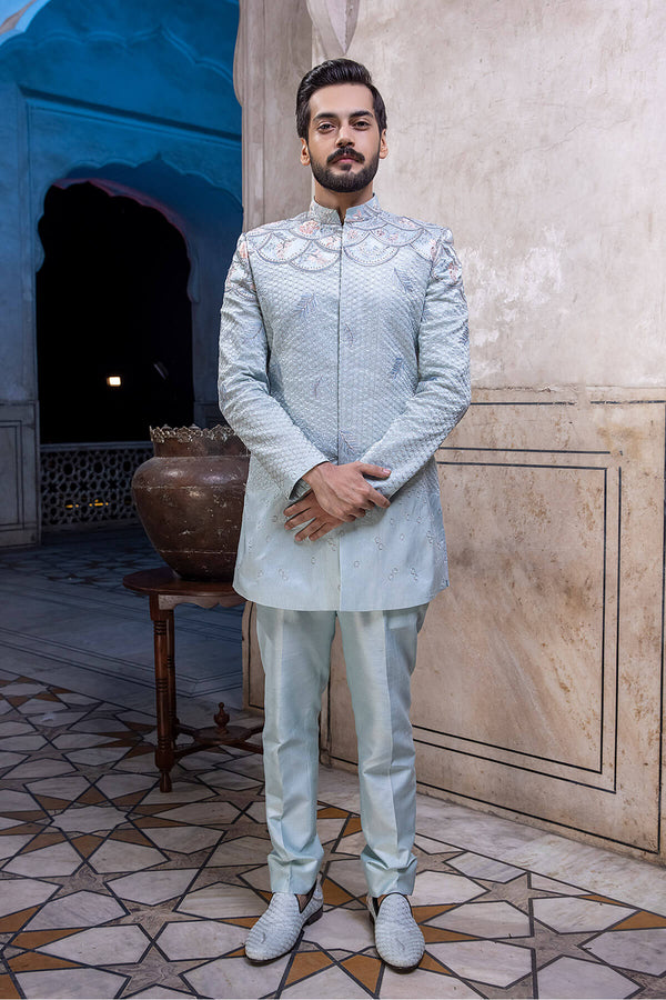 Pakistani Menswear | Mina Kashif | Sherwani D-09