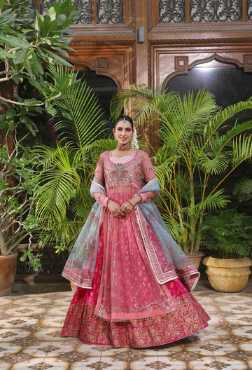 Wahaj M Khan | Nur Festive | Bubble Pink Nur Anarkali