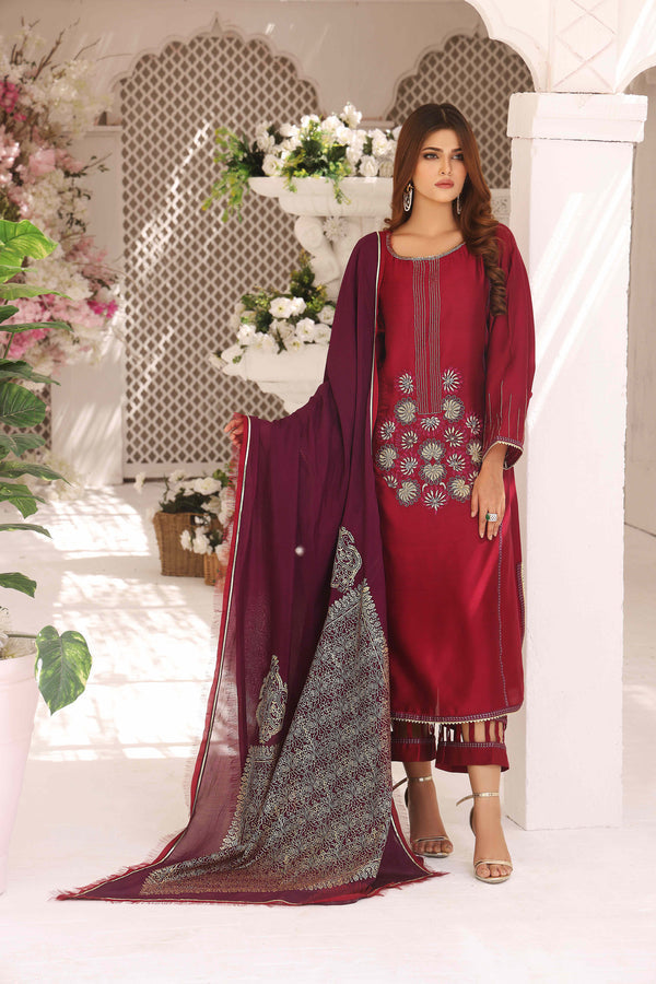 Wahajmkhan | Sitara Formals | MAGENTA PURPLE OUTFIT - Pakistani Clothes for women, in United Kingdom and United States