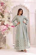 Wahajmkhan | Sitara Formals | MINT SILK ANARKALI OUTFIT - Pakistani Clothes for women, in United Kingdom and United States