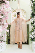 Wahajmkhan | Sitara Formals | NUDE PEACH ORGANZA OUTFIT - Pakistani Clothes for women, in United Kingdom and United States