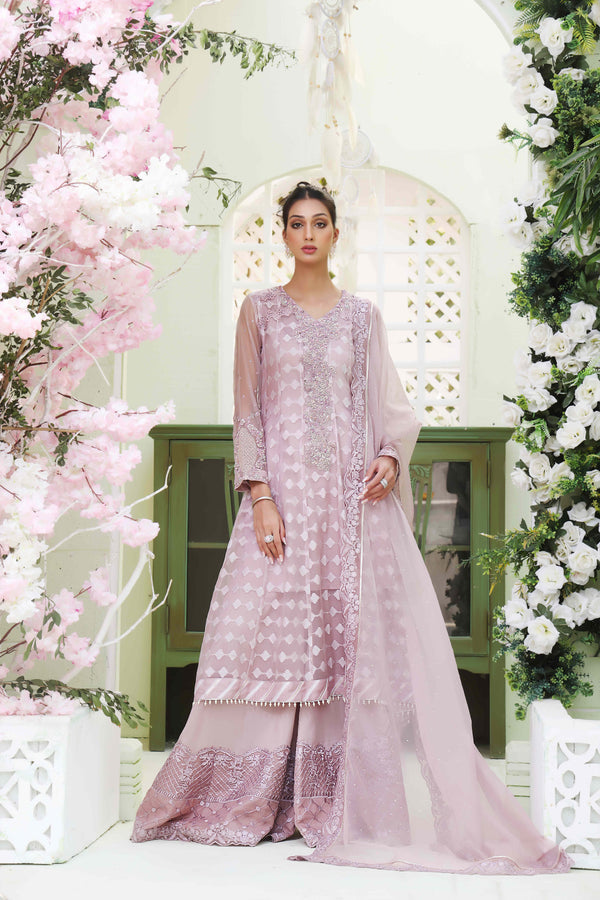 Wahajmkhan | Sitara Formals | LAVENDER HIGH LOW OUTFIT - Pakistani Clothes for women, in United Kingdom and United States