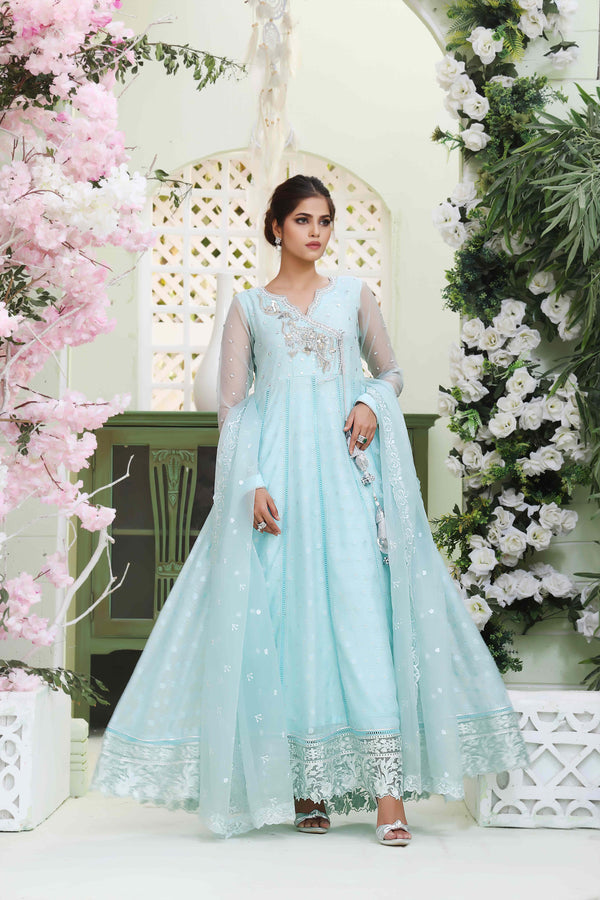 Wahajmkhan | Sitara Formals | FEROZI COTTON NET ANARKALI OUTFIT - Pakistani Clothes for women, in United Kingdom and United States