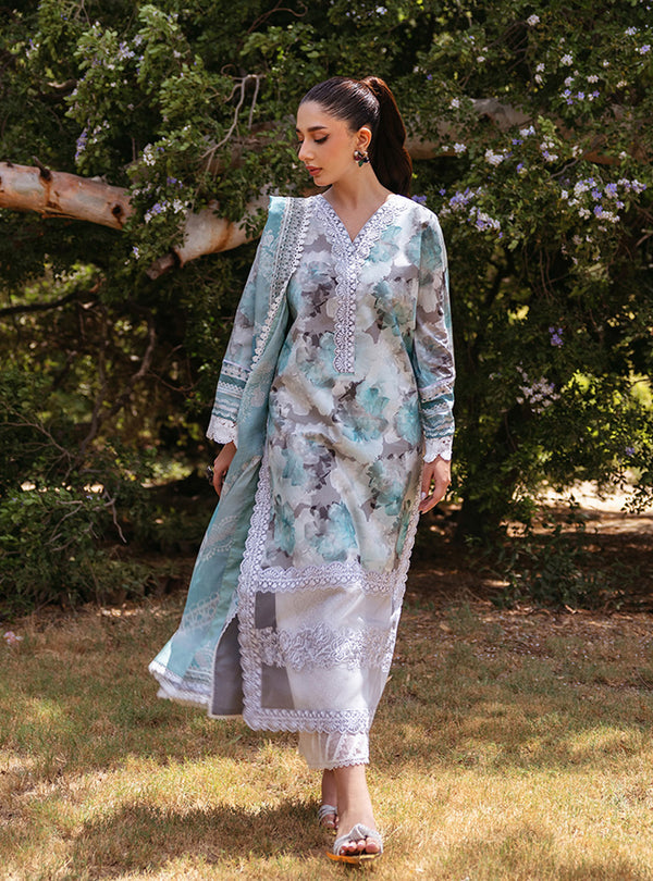 Zainab Chottani | Tahra Lawn 24 | ZINNIA - D 3B - Hoorain Designer Wear - Pakistani Designer Clothes for women, in United Kingdom, United states, CA and Australia
