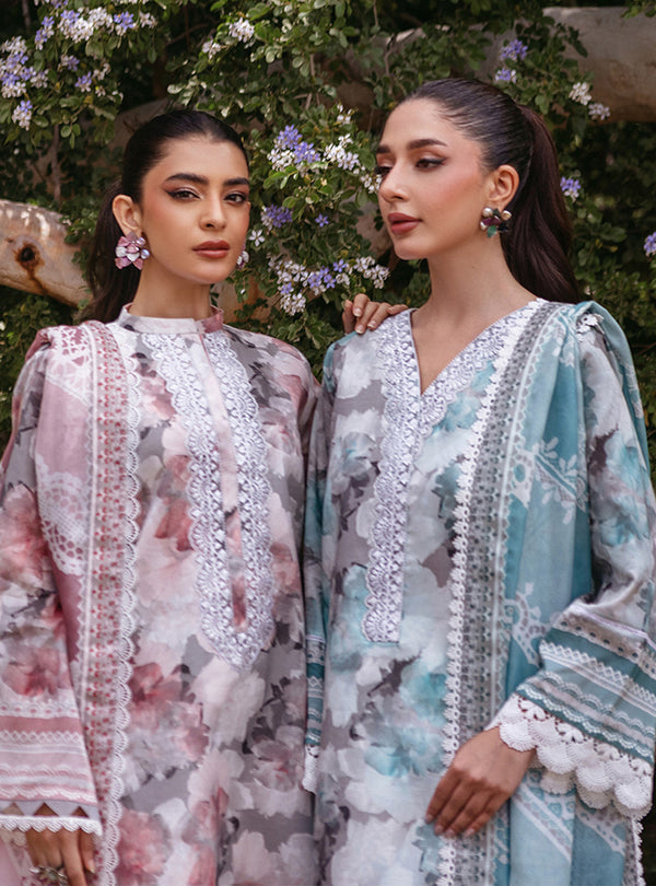 Zainab Chottani | Tahra Lawn 24 | ZINNIA - D 3A - Hoorain Designer Wear - Pakistani Designer Clothes for women, in United Kingdom, United states, CA and Australia