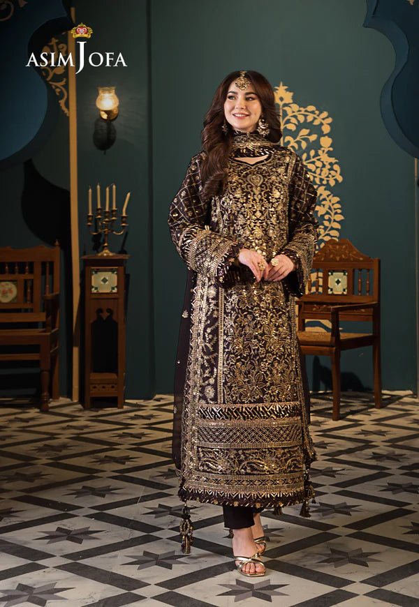 Asim Jofa | Fasana e Ishq Eid Luxury Lawn | AJFI-04 - Hoorain Designer Wear - Pakistani Ladies Branded Stitched Clothes in United Kingdom, United states, CA and Australia