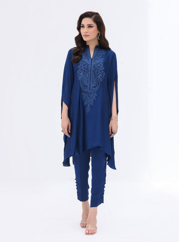 Zainab Chottani | Casual Pret | NAVY CASCADE