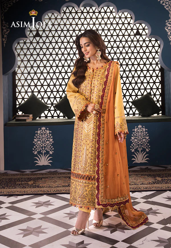 Asim Jofa | Fasana e Ishq Eid Luxury Lawn | AJFI-19 - Hoorain Designer Wear - Pakistani Ladies Branded Stitched Clothes in United Kingdom, United states, CA and Australia