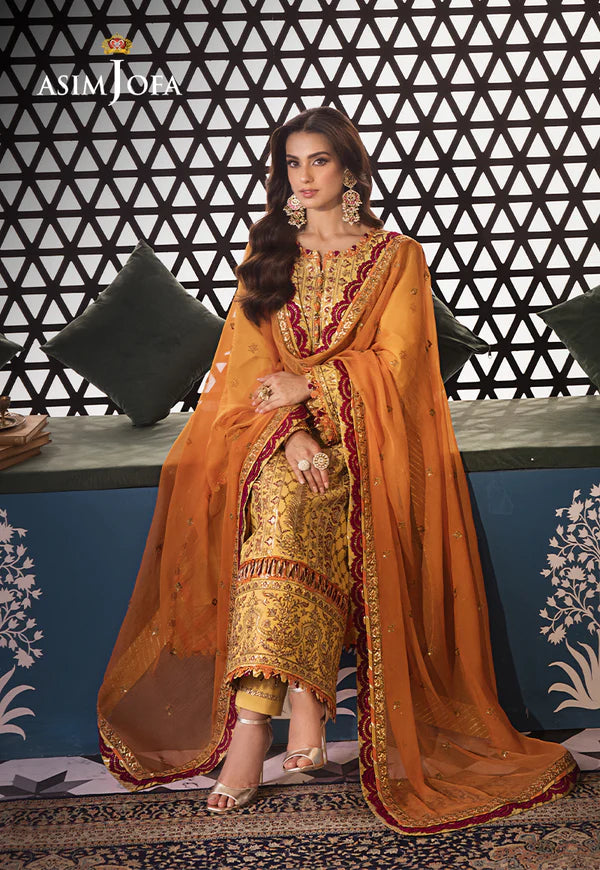 Asim Jofa | Fasana e Ishq Eid Luxury Lawn | AJFI-19 - Hoorain Designer Wear - Pakistani Ladies Branded Stitched Clothes in United Kingdom, United states, CA and Australia