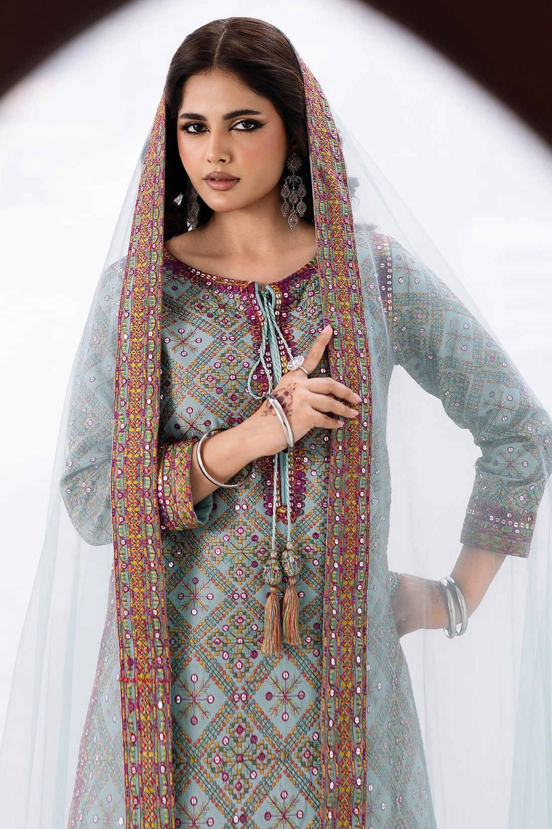 Charizma | Festive Pret | 3-Pcs Embroidered Raw Silk CMA-6-328