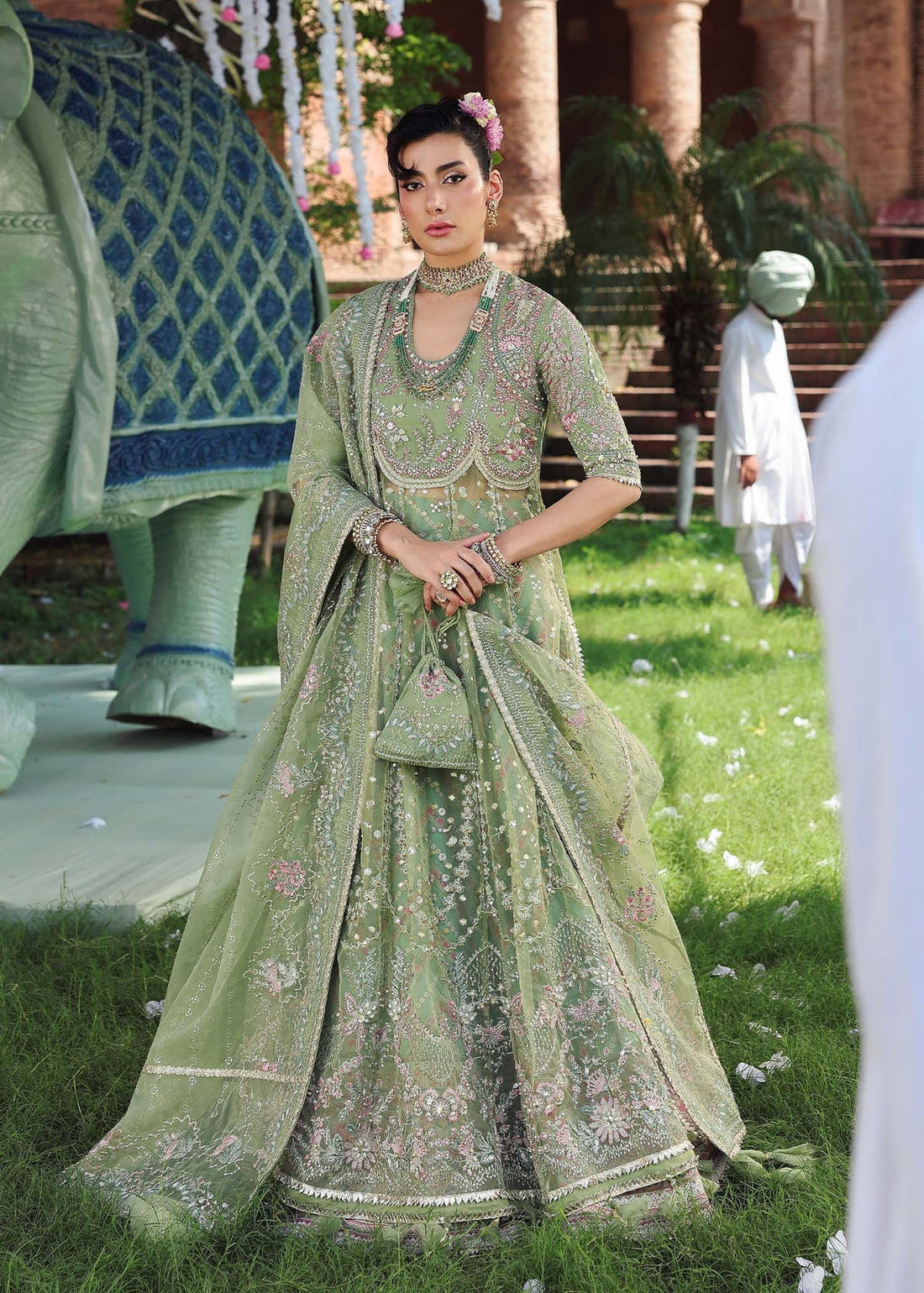 Bridals - Pakistani Ladies Bridal Dresses - United Kingdom Tagged "Sage Green" Hoorain Designer Wear Bridals - Pakistani Ladies Bridal Dresses - United Kingdom Tagged "Sage Green" Hoorain Designer Wear