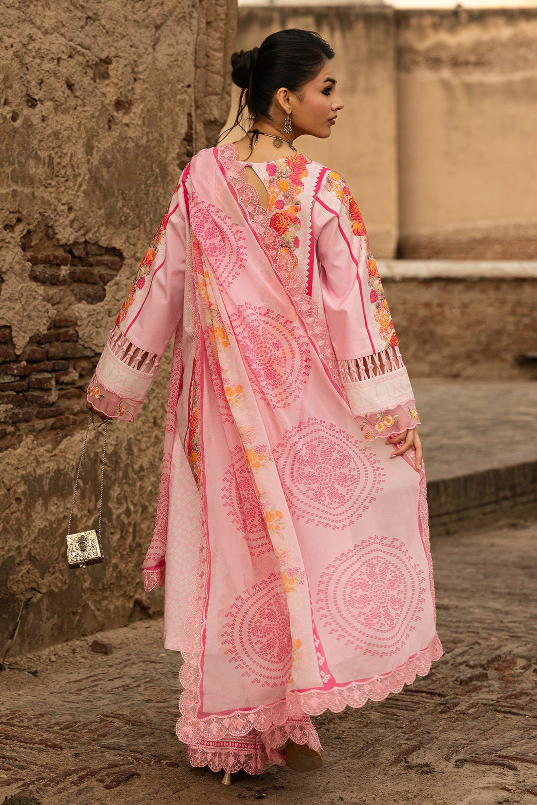 charizma pink dress Shop stitched Charizma DD5-01 chiffon dress pink at Pakistanimoda