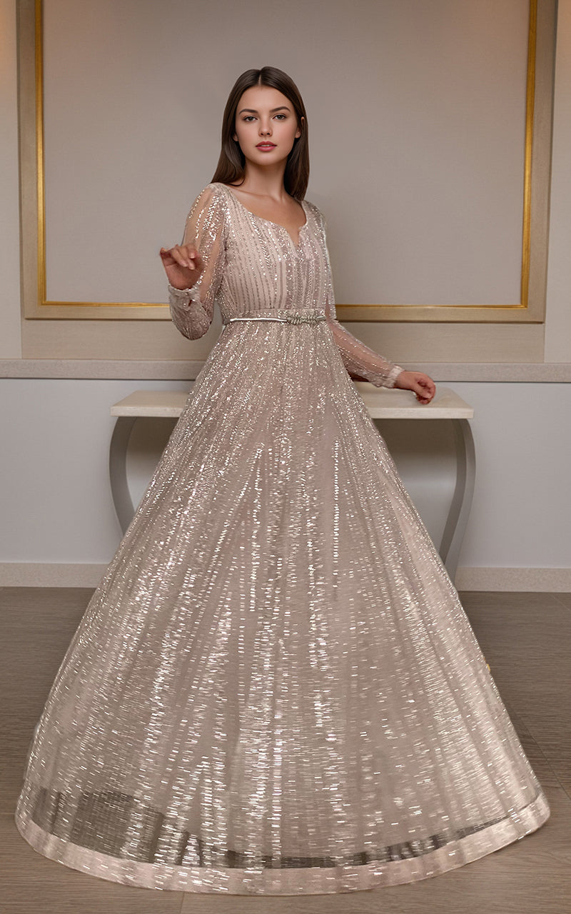 Threads and Motifs | Formal Dresses 25 | Net Embroidered Maxi